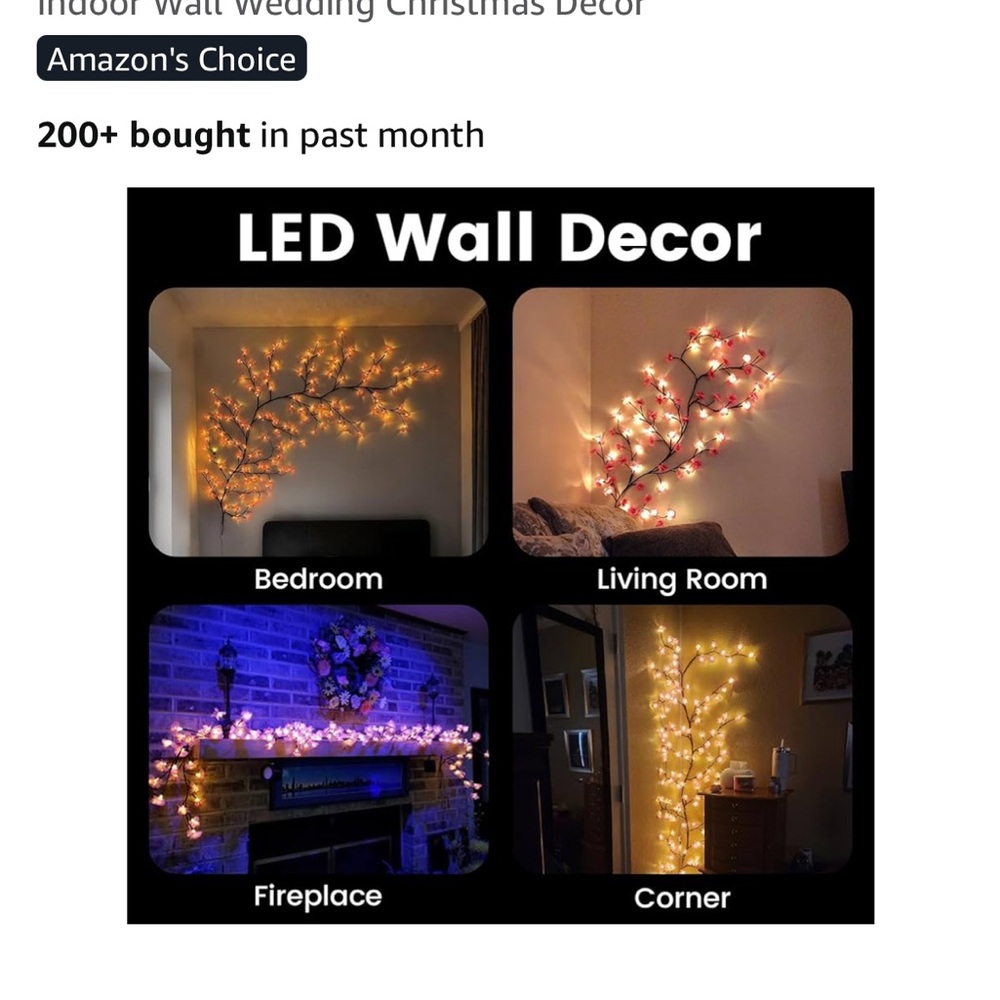 Pink Floral LED Light Set with Remote - Picture 14 of 16